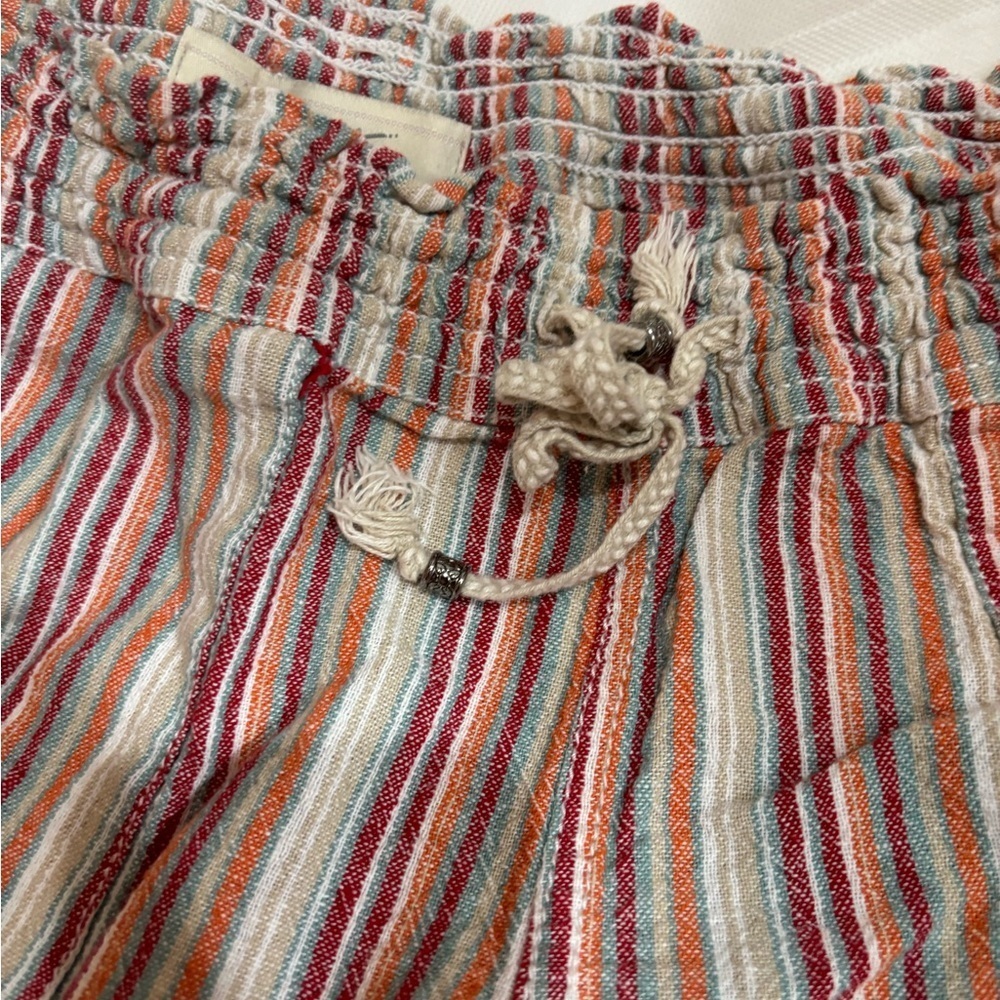 Striped Colorful Drawstring Beach Coverup Beach Shorts - Picture 3 of 7